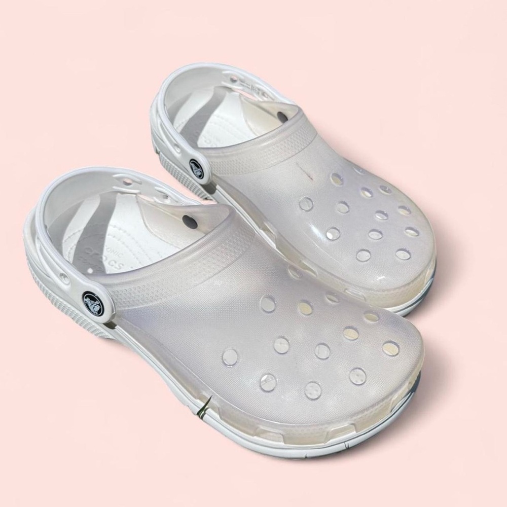 White Slip-On Clogs